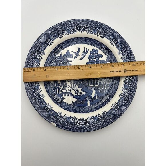 Churchill - Blue Willow - Dinner Plate - 10.25" - Made in England - Earthenware - Picture 3 of 4
